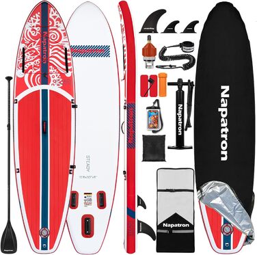 Надувне SUP-борд Napatron Red Dragon Blaze: комплект з веслом, захистом від сонця та аксесуарами, для підлітків та дорослих