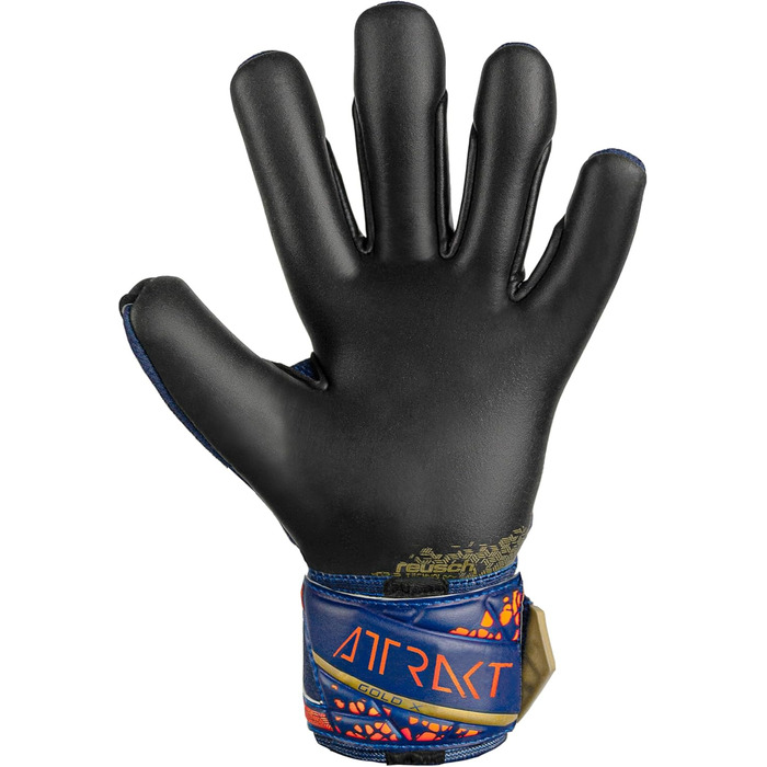 Воротарські рукавички Reusch Attrakt Gold X, унісекс, розмір 10, синьо-золотисто-чорні