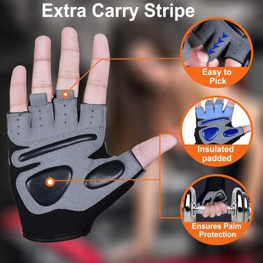 Фитнес рукавички для занять спортом, тренувань, фітнесу, велоспорту. Захист кистей рук, підтримка зап'ястя. Для жінок та чоловіків.