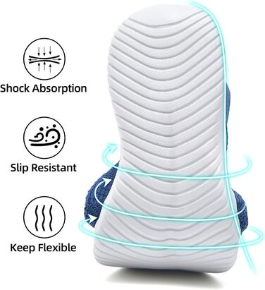 Жіночі кросівки для ходьби та тенісу TIOSEBON, дихаючі, легкі, зручні, блакитні (36 EU)