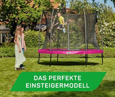 Батут Salta Comfort Edition 153 см, прямокутний, рожевий, TÜV-сертифікований - для саду та вулиці