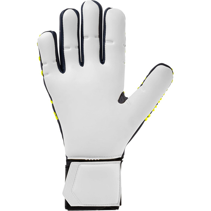 Воротарські рукавички Uhlsport Prediction Absolutgrip HN Fit для дітей і дорослих, розмір 9.5, сині/білі/жовті, для футболу