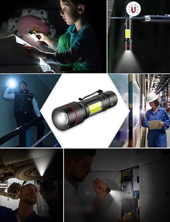 Ліхтарик на голову LED Lsnisni 2000 Люмен, 2 шт. з 6 режимами, водонепроникний IPX5, для дітей та дорослих, з батарейками AAA