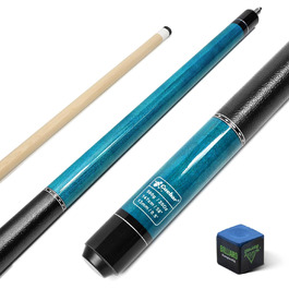 CUEBAR Більярдні киї для дорослих, 147 см, 2-секційні, з ручкою з екошкіри, різні кольори (7 кольорів), вага 510-595 г