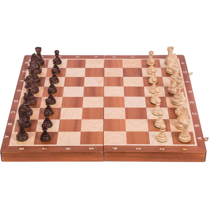 Преміум шаховий набір з махагоні Square Pro Schach №6, дошка та фігури Staunton 6, дерев'яні