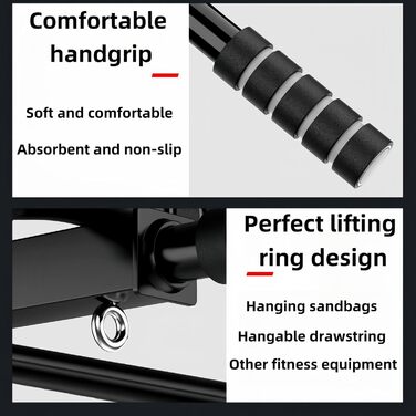 Турнік для підтягувань на стіну, для домашнього спортзалу, чорний (до 200 кг)