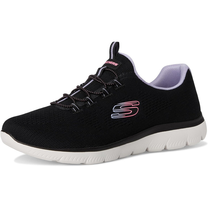 Жіночі кросівки Skechers Summits Radiant Flow (37.5 EU, широка колодка, чорний/багатобарвний)