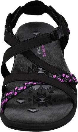 Жіночі сандалії Skechers Reggae Slim-Vacay, 41 EU, чорно-рожеві