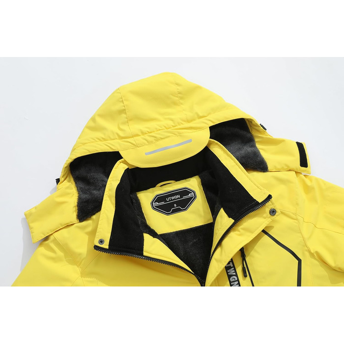 Чоловіча зимова куртка для сноуборду та лижного спорту, водонепроникна, вітрозахисна, з капюшоном, зелена (S, жовта)