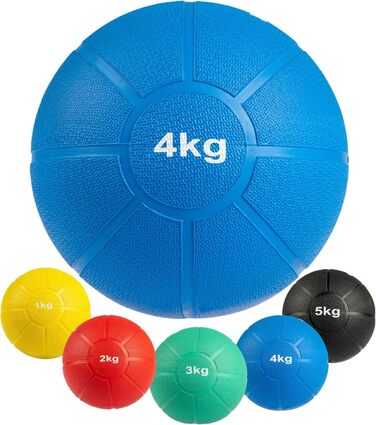 Медичний м'яч Matchu Sports з цільної гуми, 1-5 кг