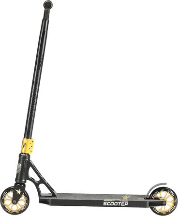 Трюковий самокат STAR SCOOTER Pro Sport 120мм, алюмінієвий, HIC, для дітей від 7 років і дорослих, чорний/золотий