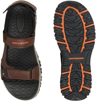 Чоловічі сандалі Skechers Prewitt Rigdon - коричнево-чорні, синтетика (48.5 EU)