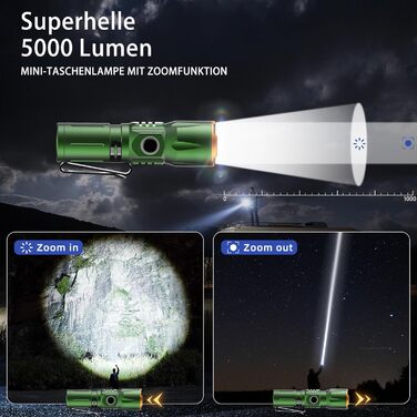 Ліхтар налобний LED акумуляторний надпотужний 500000 люмен, Zoom, USB, 6 режимів, водонепроникний IPX67, для кемпінгу, туризму, надзвичайних ситуацій (T1c)