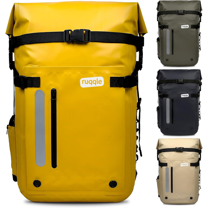 Водонепроникний рюкзак Ruqqle: 20/30/45 л, RollTop, 3 кишені, для пляжу, човнів, каяків, подорожей, кемпінгу, риболовлі та мотоциклів