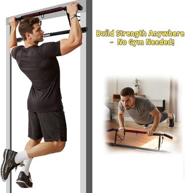 Климівідстібна стержень для дверного отвору RDTOK без шурупів, турнік для дверей з кількома позиціями хвата для універсальних тренувань, складаний турнік ідеально підходить для домашнього спортзалу