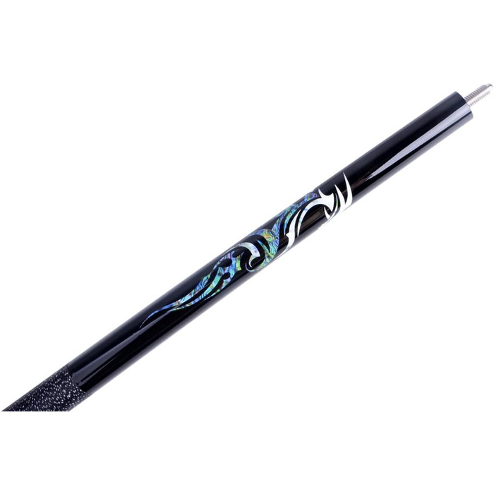 Більярдний кий AB Earth 2-х частинний, 147,3 см, з ірландським лінолеумом, ручна розпис, 21oz, зелений (чорний)