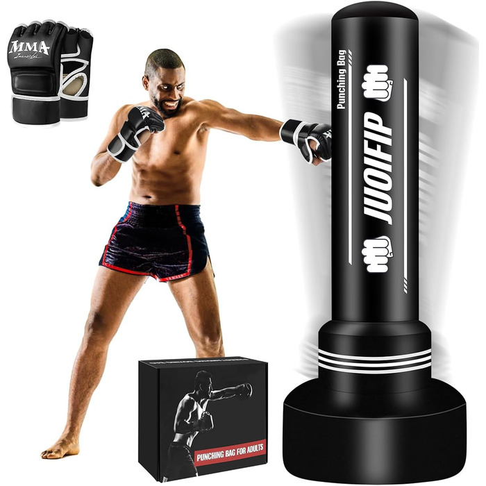 Boxsack YORWHIN 180см: Надувний боксерський мішок для тренувань MMA, Муай Тай, Фитнесу (з рукавичками)