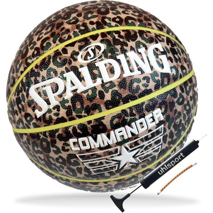 Баскетбольний м'яч Spalding Commander розмір 7 для залу та вулиці з насосом