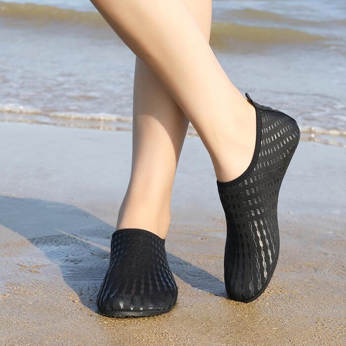 Водні черевики Sixspace для чоловіків та жінок. Дихаючі плавальні черевики для пляжу, дайвінгу, йоги та спортзалу. Розміри 34-47. Чорний.