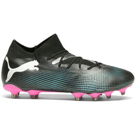 Жіночі футбольні бутси PUMA Future 7 Match для жорсткого та штучного покриття, шнурівка, чорно-рожевий, розмір 37 EU