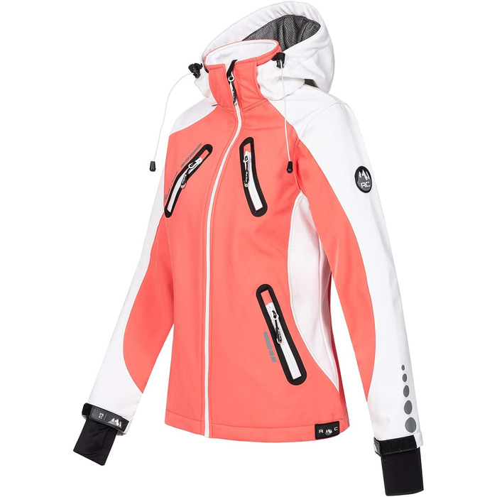 Жіноча куртка-вітрівка Rock Creek Softshell D-441, коралловий колір, розмір XXL
