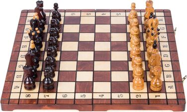 Дерев'яні шахи Square Kanzler Lux 50x50 см з фігурами