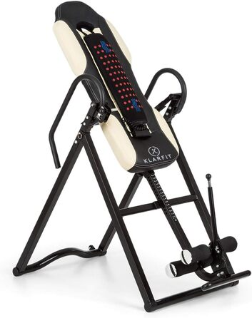 Інверсійний стіл Klarfit Ease Delux для спини, до 136 кг, чорний/бежевий