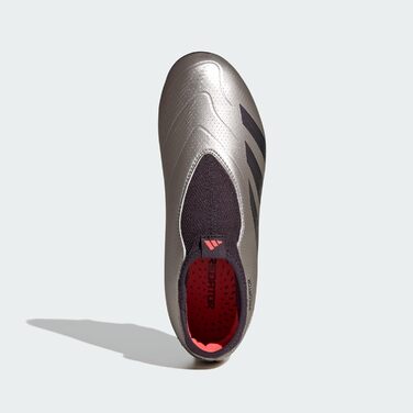 Дитячі футбольні бутси Adidas Predator League без шнурівків для твердого поля (37 1/3 EU, сіро-чорний)