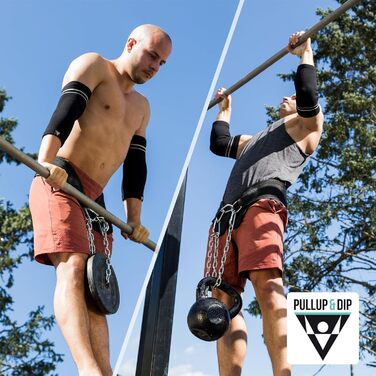 Пояс для підтягувань та віджимань з ланцюгом та 3 карабінами, пояс для віджимань з неопреновими клапанами для захисту одягу, вантажний пояс, вантажний пояс для калістеніки, силового спорту, бодібілдингу