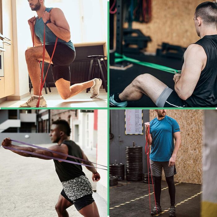 Набір фітнес-гумок Lixada з натурального латексу з дверним анкером, ручками з піни та сумкою для силових тренувань