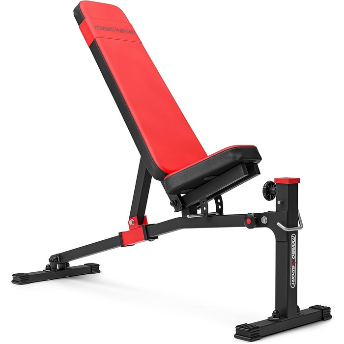 Універсальна регульована лавка для жиму Marbo Sport MS-L114, складна, червона, виробництво ЄС