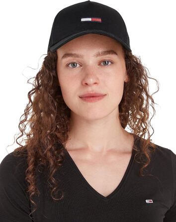 Кепка Tommy Jeans Unisex TJU Flag Basecap, універсальний розмір, чорна