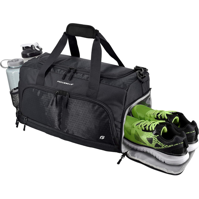 Сумка для спортзалу FocusGear Ultimate Gym Bag 2.0, водостійка, 10 відділень, міцна, зелена, 29,8×26,7×50,8 см