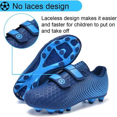 Дитячі футбольні бутси для хлопчиків та дівчаток, низькі, для тренувань та занять спорту на відкритому повітрі, унісекс, розмір 28-37, блакитні