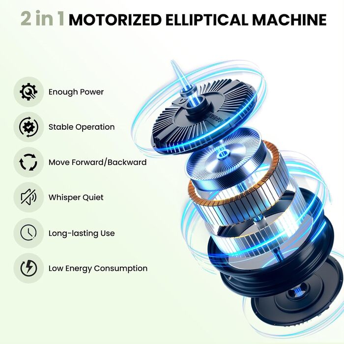 Еліптичний тренажер під стіл, електричний з масажем ніг, міні крострейнер з пультом, LCD-трекер, для молоді, літніх та дорослих