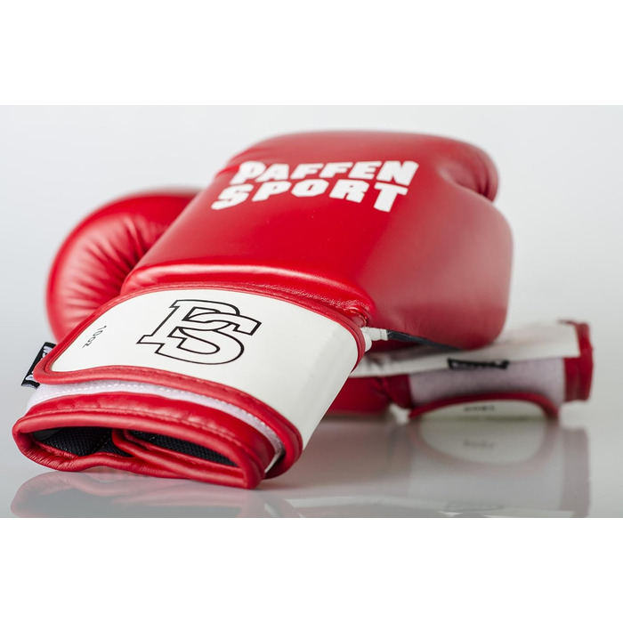 Боксерські рукавички Paffen Sport FIT з дихаючою сіткою на долоні для боксу, кікбоксингу, муай-тай, K1 та інших єдиноборств. Червоно-білі, 16UZ