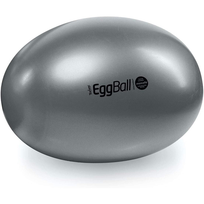 Гімнастичний м'яч PEZZI Original Eggball MAXAFE 85 см, сірий, сидячий фітбол для тренувань