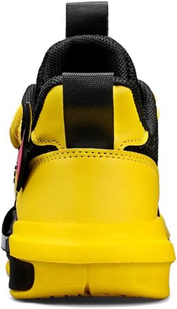 Дитячі кросівки для бігу: спортивні, дихаючі, на липучці, розмір 27-39, чорно-жовті