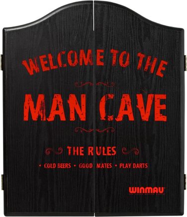 Дерев'яна шафа для дартсу WINMAU Man Cave з принтом