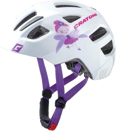Дитячий велосипедний шолом Cratoni Maxster XS/S 46-51 см, білий глянцевий з наклейками