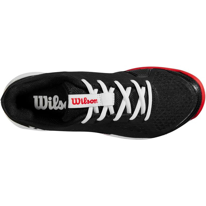 Тенісне взуття Wilson Rush Pro для дітей (28 EU, чорний/червоний/білий)