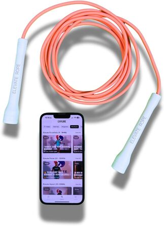 Стрибкове канат Elevate Speed Rope MAX - професійний, 5 мм, 3 м, з міцного PVC, чорний/білий (матовий рожевий)