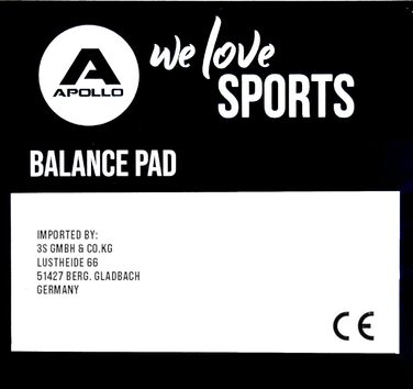Балансувальна подушка Apollo Profi Balance-Pad антрацит для фітнесу, йоги та пілатесу, 23,5×37,5×6 см