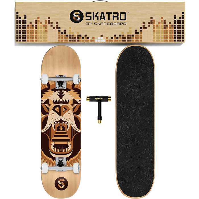 Скейтборд Skatro Pro 78,7 см для дорослих і дітей, повний комплект, для початківців, хлопчиків і дівчаток