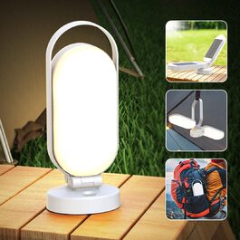 LED кемпінговий ліхтар Hapfish на акумуляторі, 5000mAh, сонячний, вологостійкий, для намету, чорний, білий