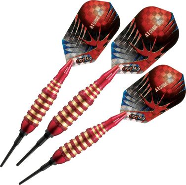 Дротики для дартсу VIPER Atomic Bee з м'яким наконечником, 16 г, червоні, для електронної мішені