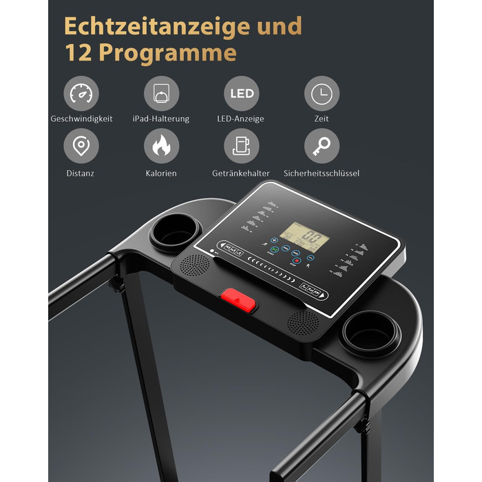 Біговий доріжка для дому Walking Pad - складаний електричний біговий доріжка зі столом для офісу. Тиха, компактна, 10 км/год, чорний.