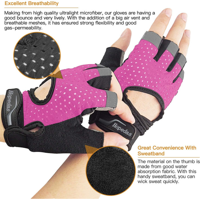 Спортивні рукавички для тренувань, фітнесу та важкої атлетики (рожеві, S)