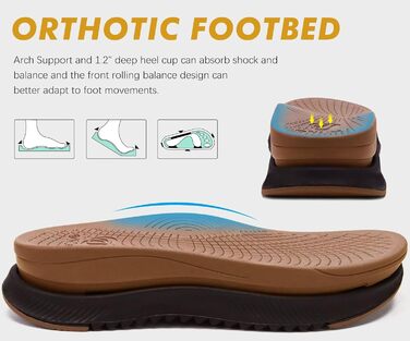 Чоловічі сандалії ONCAI Wandersandalen - сірі, для пляжу, трекінгу та водного спорту, з регульованими ремінцями (49 EU)