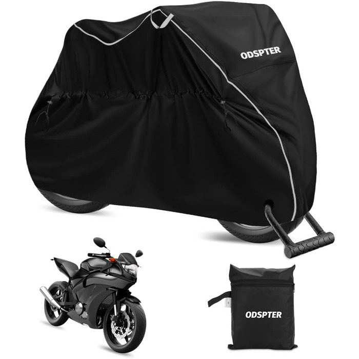 Водонепроникна захисна накидка для мотоцикла Motorrad, 210D, UV-захист, зимова, 245 x 105 x 125 см